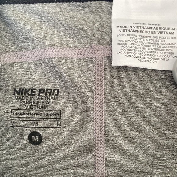 Nike Pro Dri-Fit Shorts- women’s medium grey - Picture 3 of 4